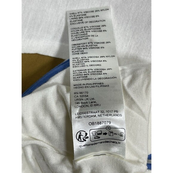 Anthropologie Maeve Midi Dress Muscle Ivory Colorblock Preppy Stretch Sz MP NWT - Picture 10 of 10